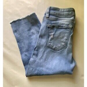 KanCan Distressed Skinny Jeans CUT Size 3/23 Light Wash Raw Hem KC8373M